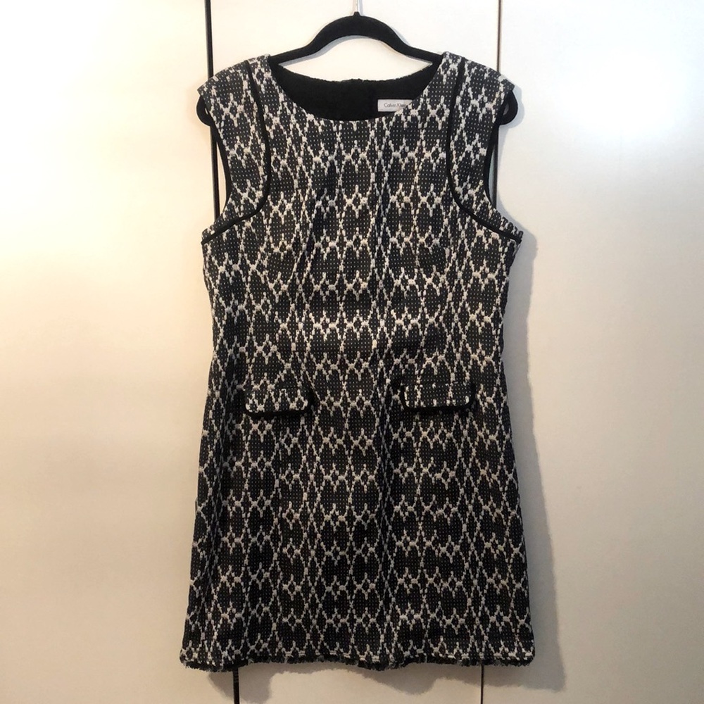 Calvin Klein Black and White Dress